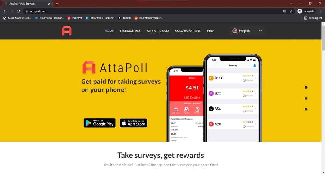 attapoll making money with online surveys