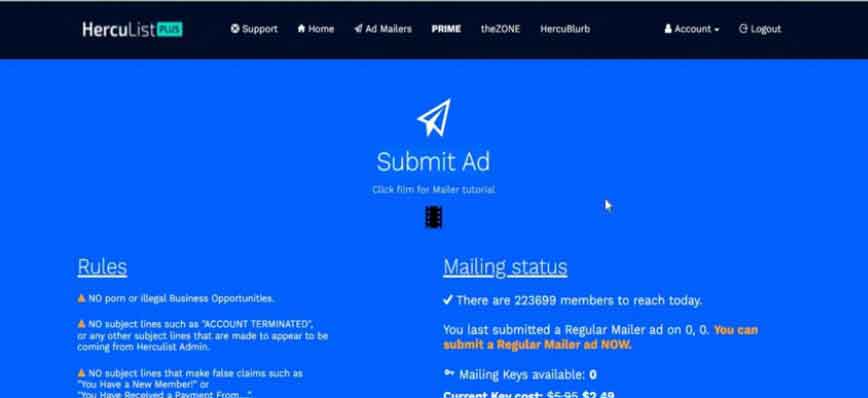 Now you'll be taken to this page where you can submit an ad.