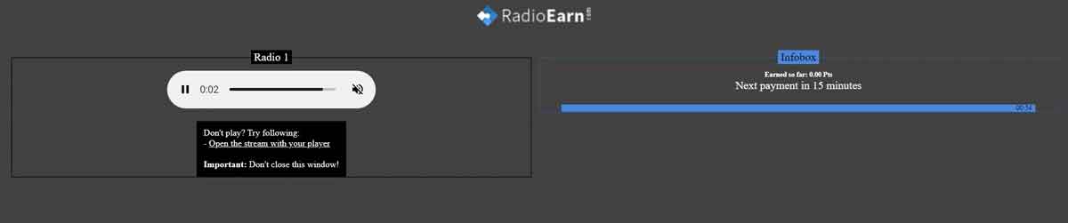 radioearn play music for ger paid system