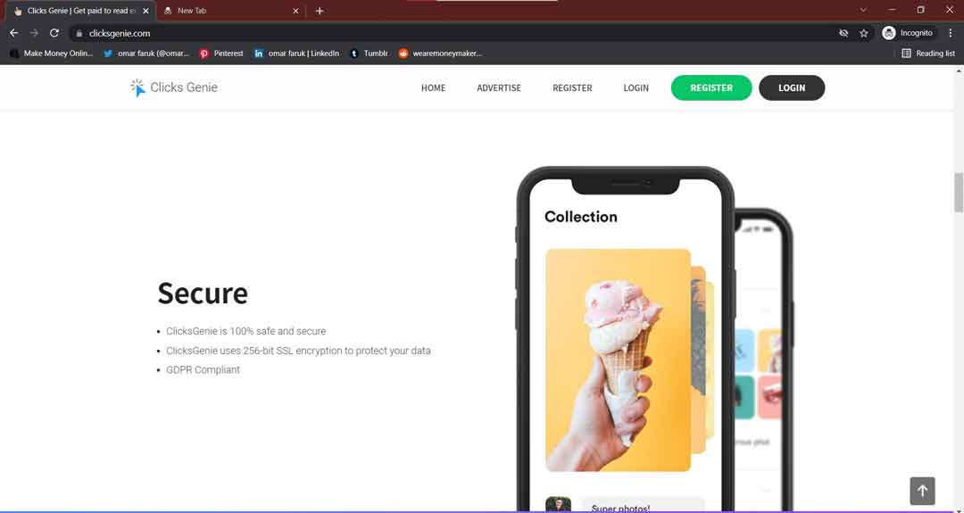 Clicksgenie is highly safe and secure