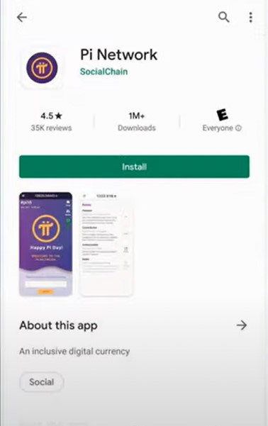 How to install the PI Network app on your mobile to mining