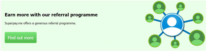 Make money with the Referral program at superpay.me.