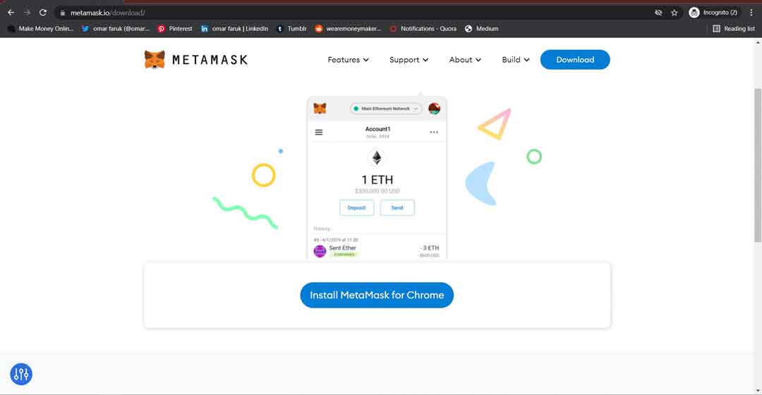 metamask.io home page