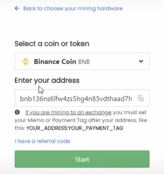 Select BSC Binance Smart Chain and copy the address. now minimize the window, enter the address here.