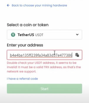 Enter your wallet address to mining Theta Token.