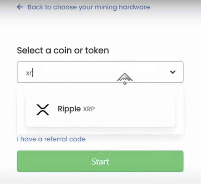 Input Wallet Address and start mining XRP On HotBit.