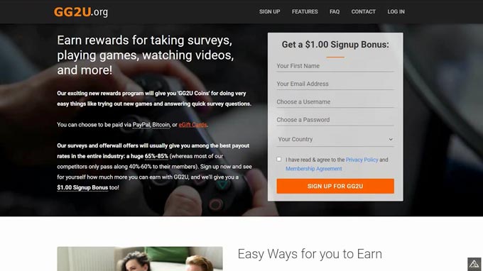 GG2U Makes money by watching videos, surveys, playing Games, and more!