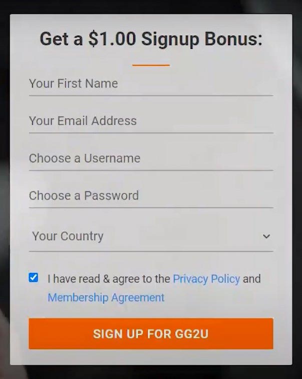 How to sign up at GG2U.