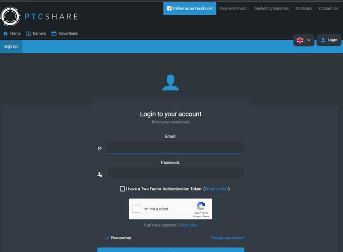 How to create an account in PTCShare