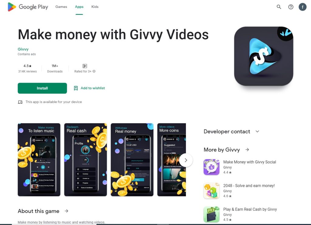 NEW APP! Givvy Pays for Watching YouTube Videos (Worldwide)