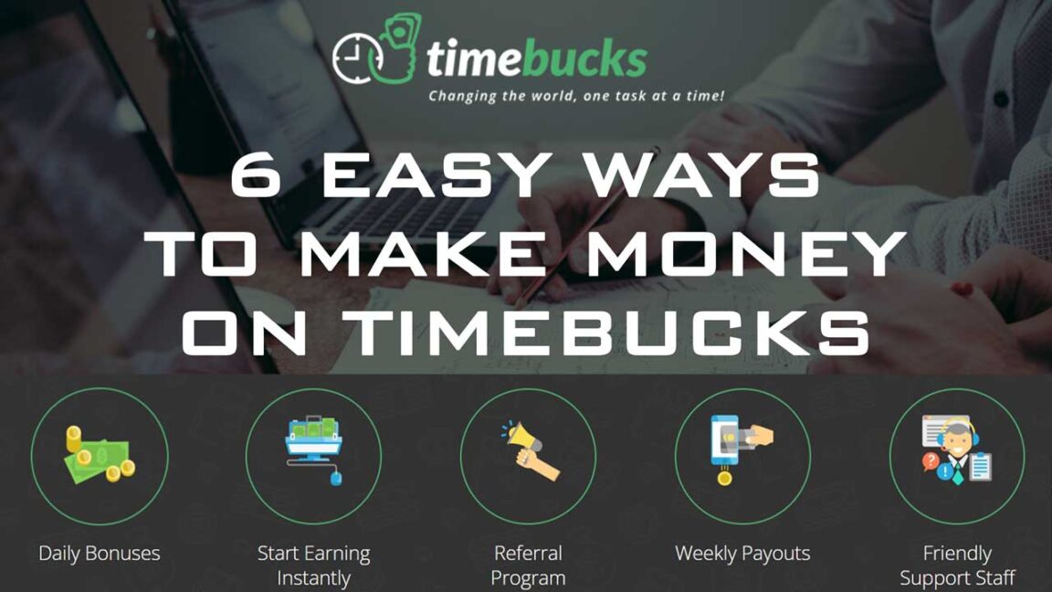 TimeBucks Review 6 Easy Ways to make money on TimeBucks