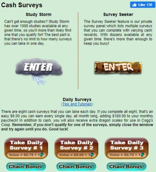 1. Make money by Cash surveys.