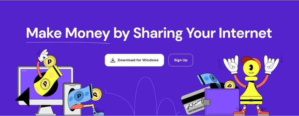 Make money by sharing your internet connection at Pawns.app.