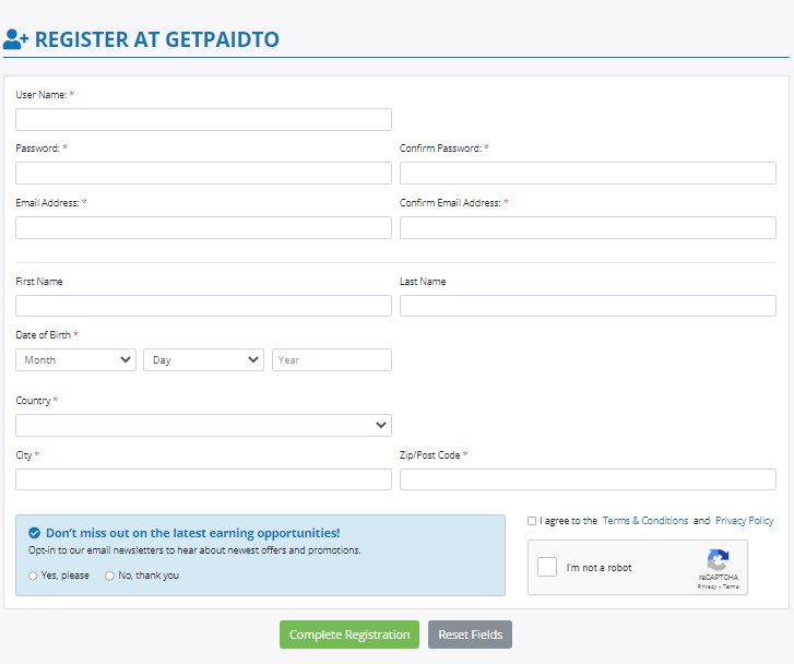 How to Sign Up with GetPaidTo.com?