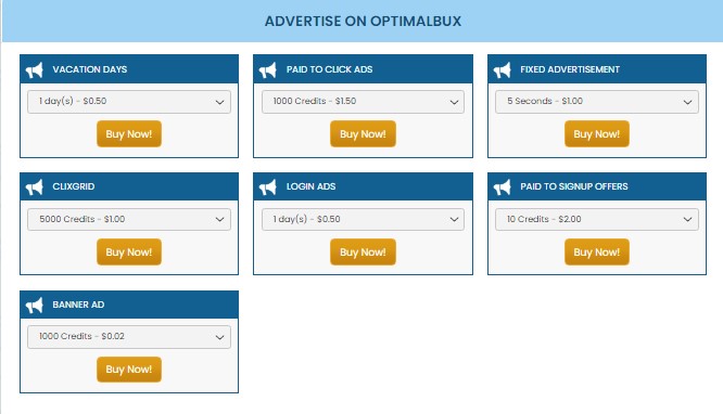 1. Make money by viewing ads from Optimalbux.