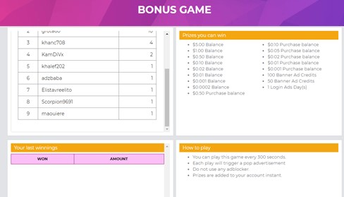 5. Make money by Bonus Game from FingersClix.