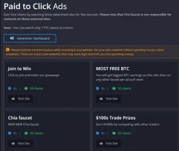 6. Earn Cryptocurrency Viewing ads from FireFaucet.