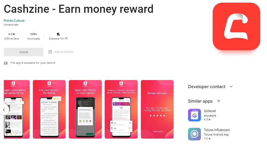 What is Cashzine App?