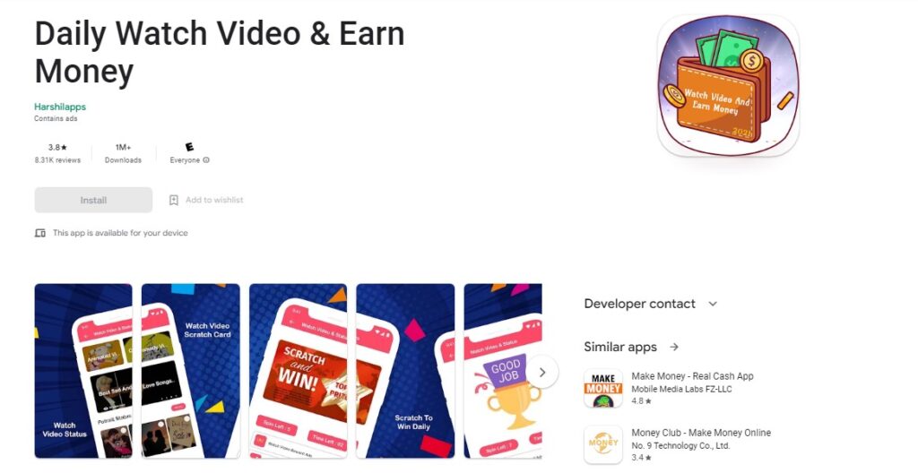 What is Daily Watch Video And Earn Money App?