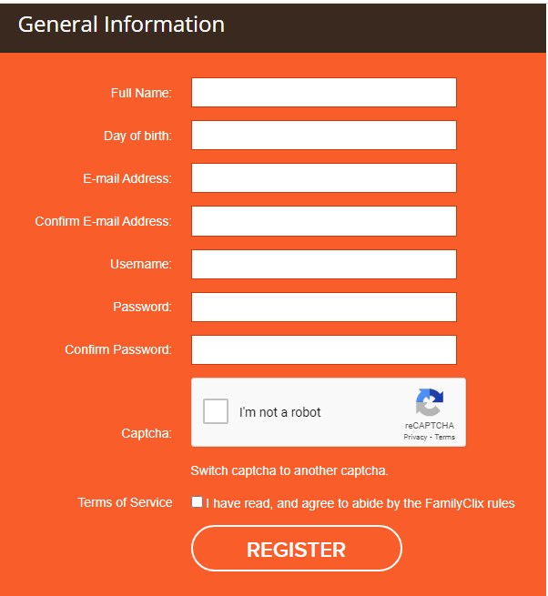 How to sign up From FamilyClix?