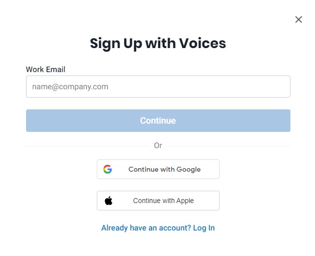 How to sign up for voices?