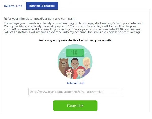 6. Make Money by Referral Program from Inbox Pays.