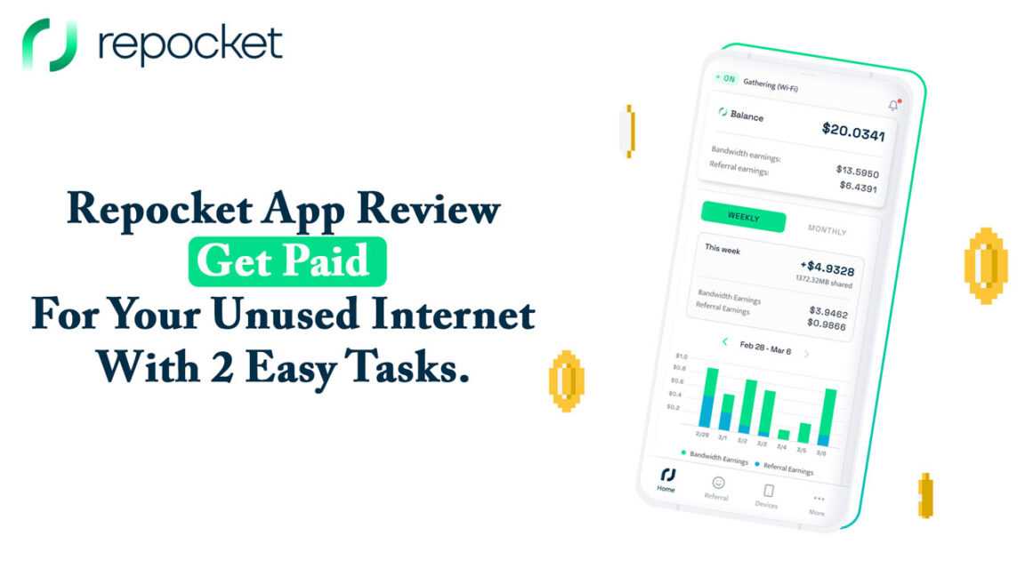 Repocket App Review – Get Paid For Your Unused Internet With 2 Easy Tasks