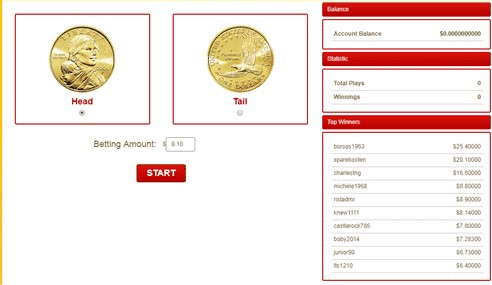 9. Make money by Flip The Coin from GoldenClix.