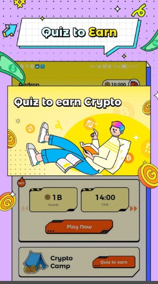 1. Earn Gold Tokens By Answering Quizzes From Wild Cash.