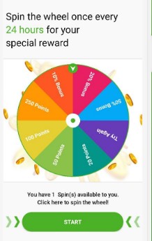 5. Make money by spinning the wheel from LootUp.