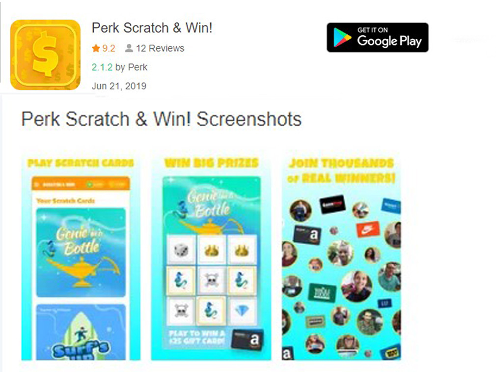 What is Perk Scratch & Win?