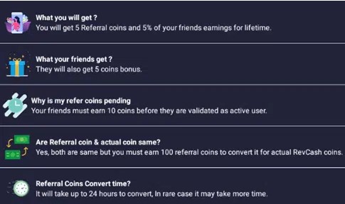 4. Make Money by Referral Program From RevCash App.