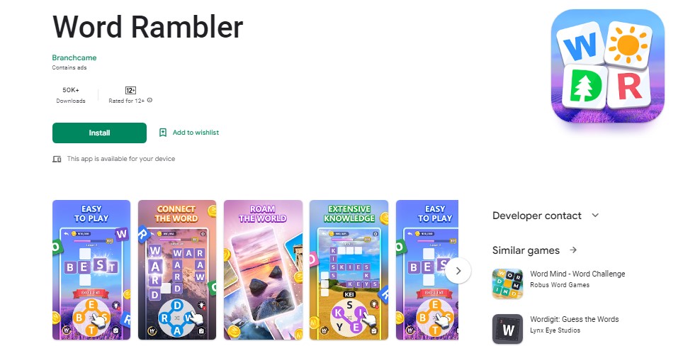 What is Word Rambler App?