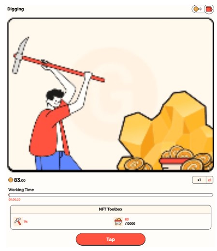 2. Make money by Digging gold coins From Witcoin.