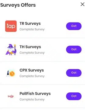 3. Make money by Surveys from mGamer app.