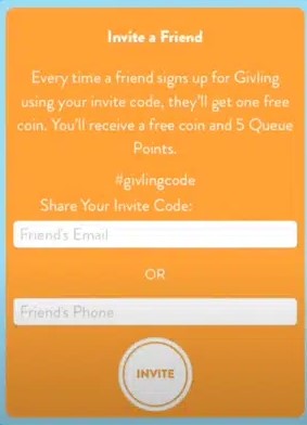 3. Make money by Referral program from Givling App.