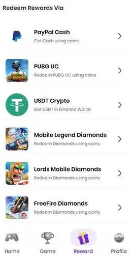 How do you get paid from mGamer app?