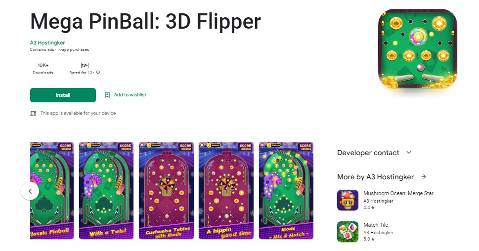 What is Mega Pinball: 3D Flipper?