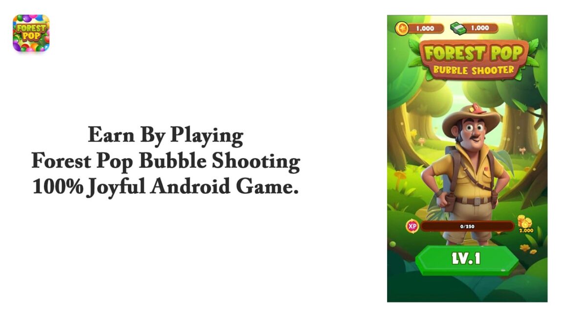 Earn By Playing Forest Pop Bubble Shooting 100% Joyful Game