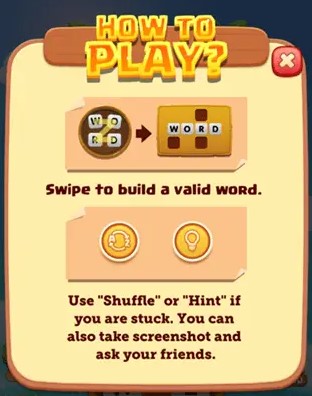 Make money by playing the game Island of Word mobile game