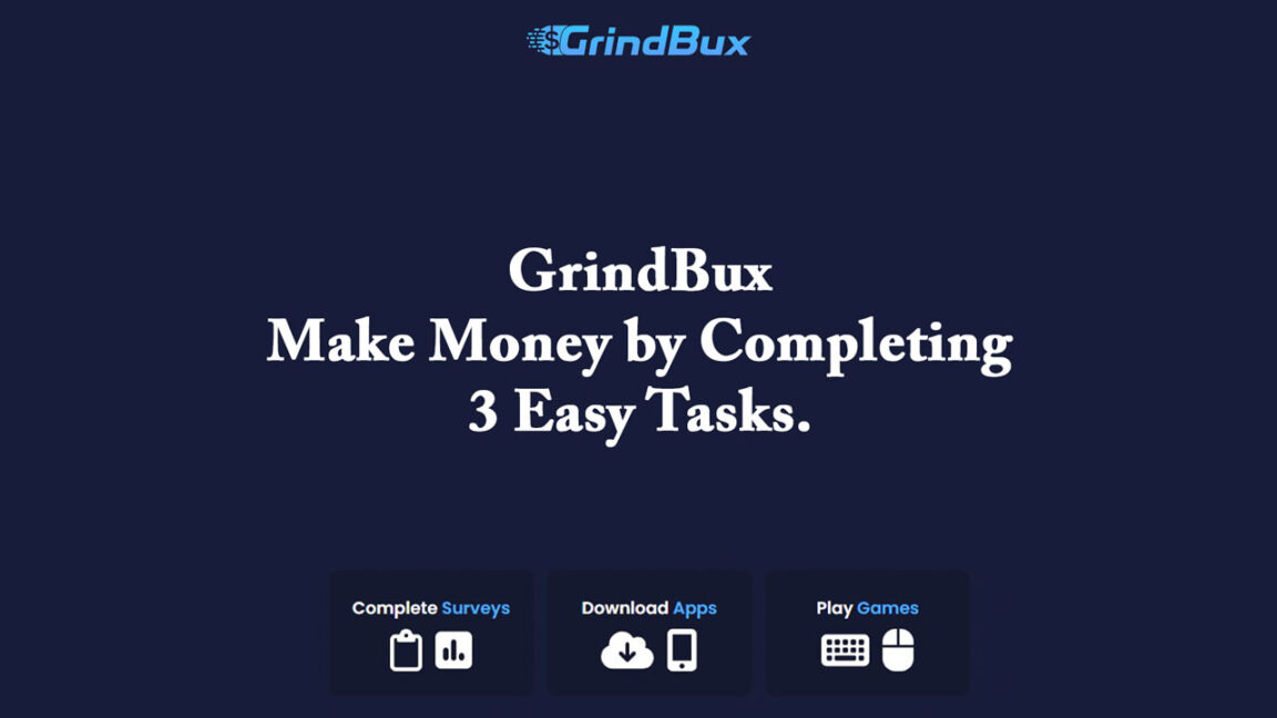 GrindBux - Make Money by Completing 3 Easy Tasks