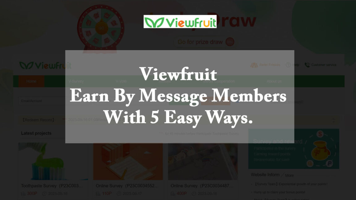 Viewfruit - Earn By Message Members With 5 Easy Ways