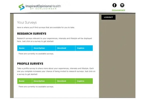 1. Make money by doing surveys from Inspired Opinions.
