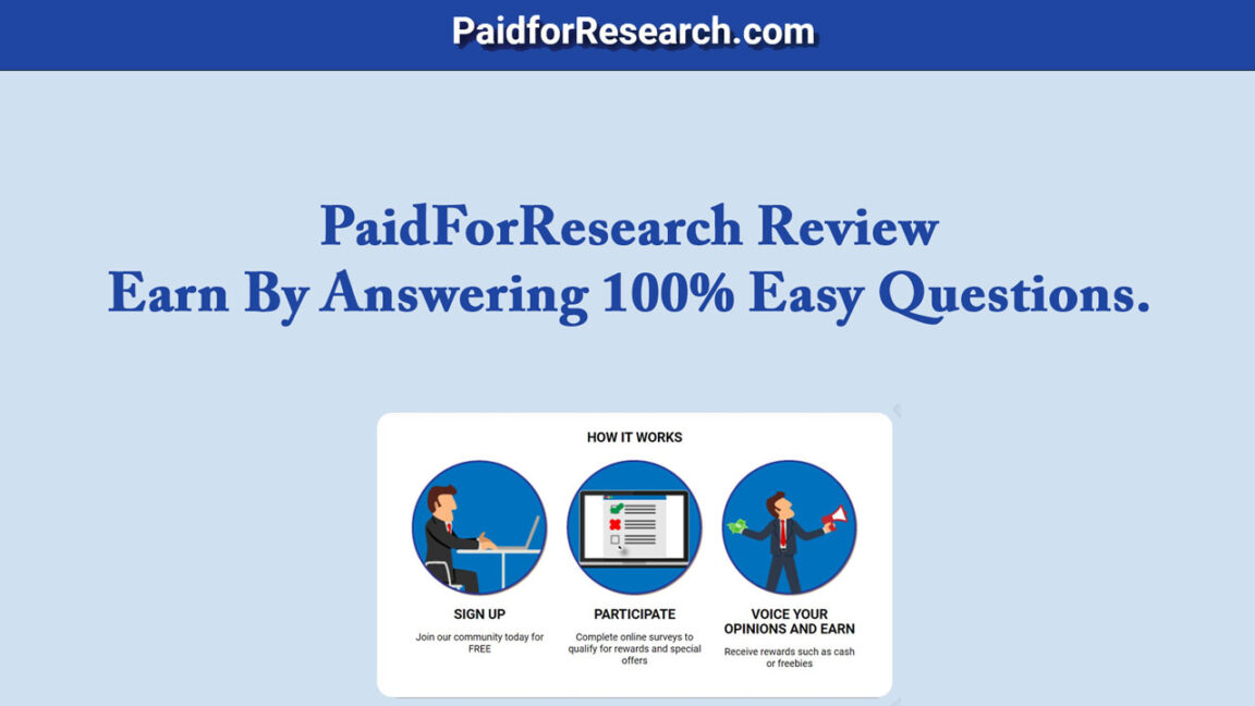 PaidForResearch Review – Earn By Answering 100% Easy Questions