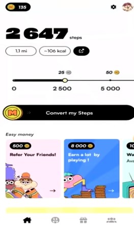 1. Make money by walking and tracking your steps From Macadam App.
