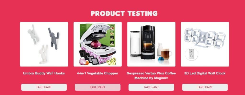 2. Make money by Product Testing from Paid Product Testing.