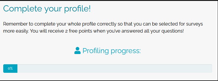 2. Make money by completing your Profile.