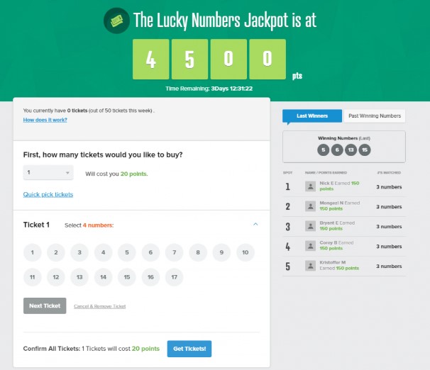 9. Make money by Lucky numbers.