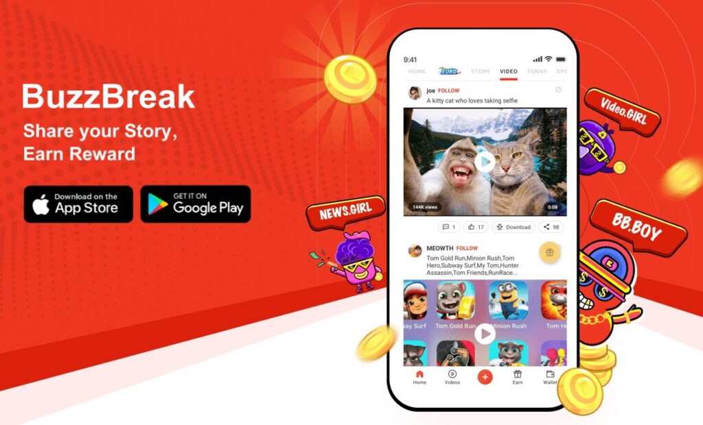 1. Earn Money By Reading News From BuzzBreak