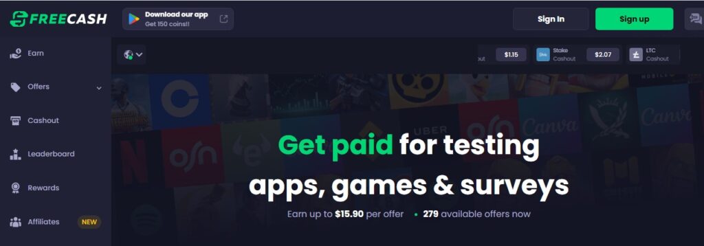 1. Earn Free Bitcoins With Paid Surveys From Freecash.com